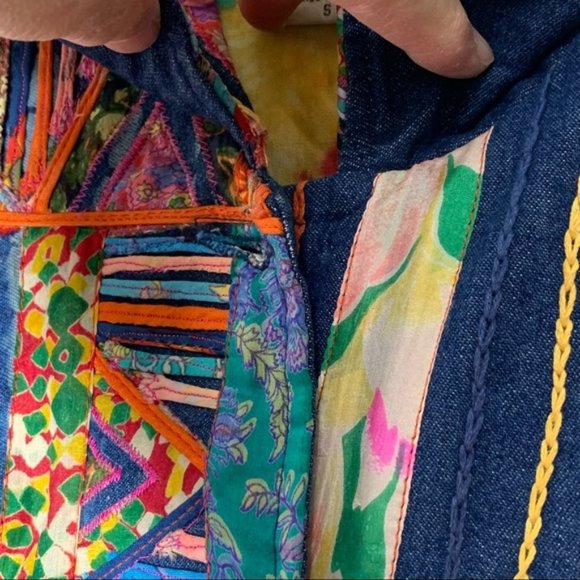 Sandy Starkman Vintage Denim Patchwork Jacket - Picture 3 of 10